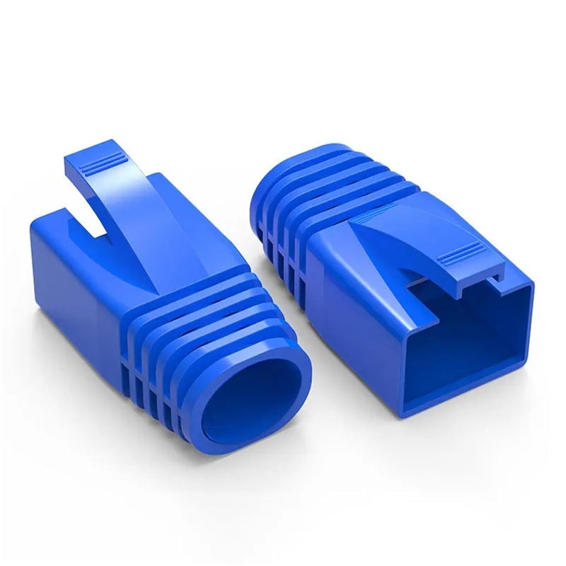 RJ45 Ethernet Network Cable Strain Relief Boots Connector Plug Covers Blue OD 7 0mm 150PCS - Image 1